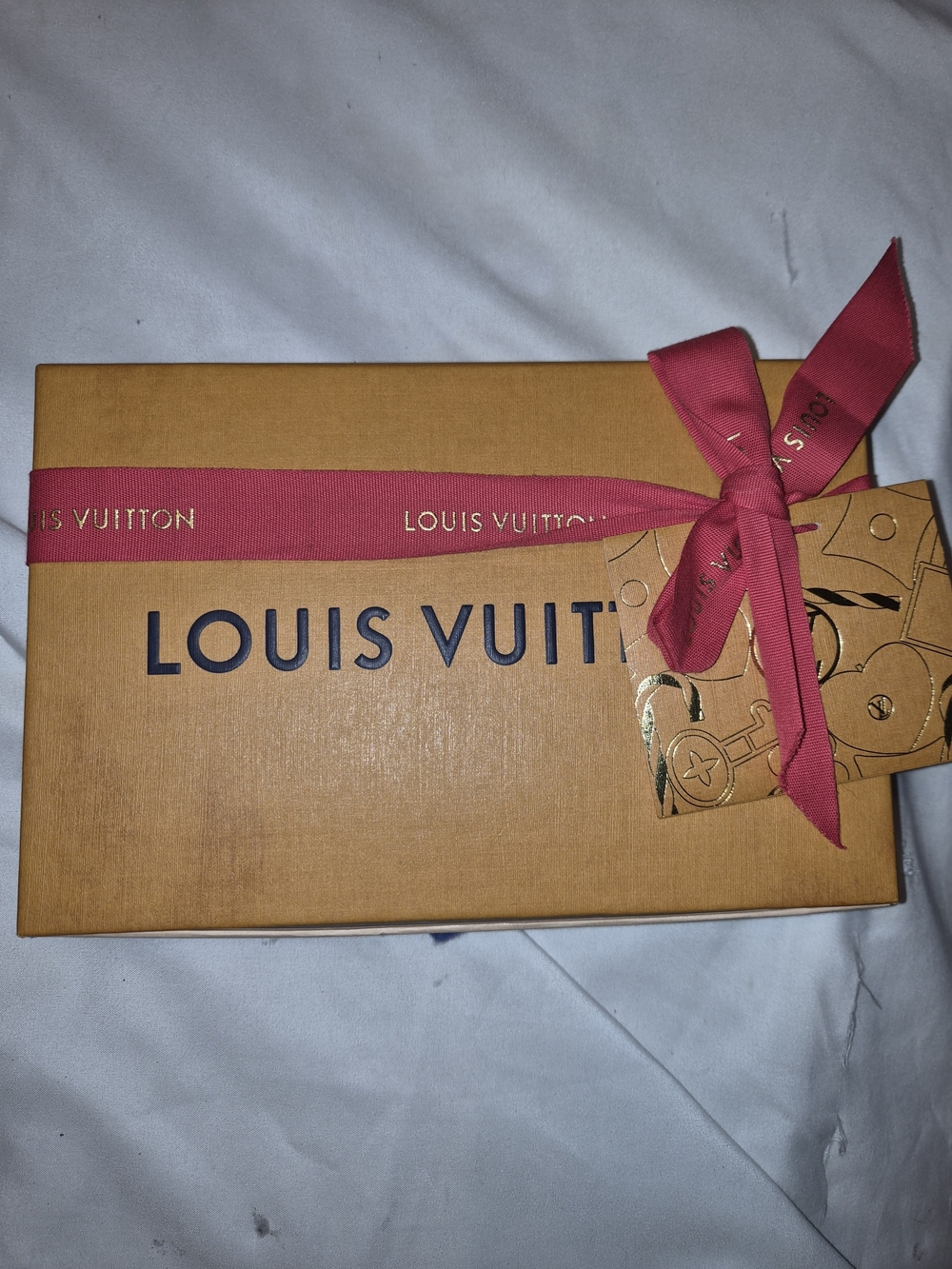 Louis Vuitton Drawer Box Ribbon & Gold Embossed Card 8.25x5.75x1.75